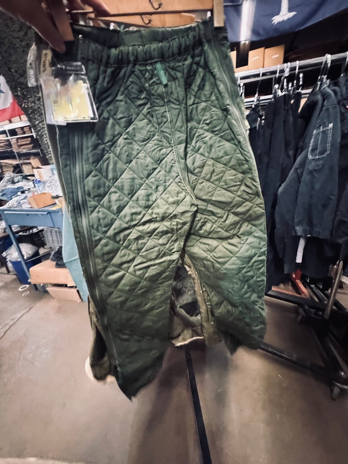 British Military Vintage Quilted Trousers Pants Liner