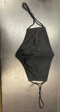 Black Adjustable Reusable Fabric Face Mask - NEW