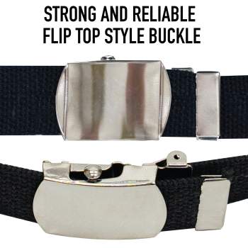 54 Inch Military Web Belts in 3 Pack