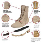 Military Style Jungle Boots 8"