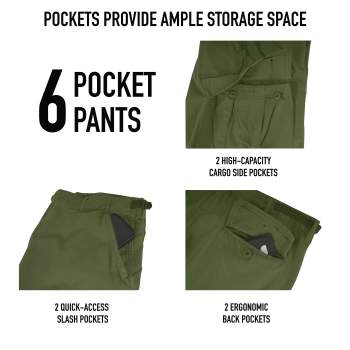Vintage Style Vietnam Rip-Stop Fatigue Pants