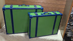 C. Wonder Green Leather Decorative Retro Luggage