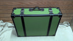 C. Wonder Green Leather Decorative Retro Luggage