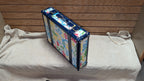 C. Wonder Whimsical Blue and White Decorative Retro Luggage