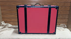 C Wonder Persimmon and Navy Canvas Decorative Retro Luggage