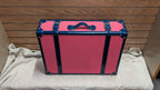 C Wonder Persimmon and Navy Canvas Decorative Retro Luggage