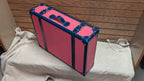 C Wonder Persimmon and Navy Canvas Decorative Retro Luggage