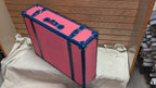 C Wonder Persimmon and Navy Canvas Decorative Retro Luggage