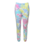 Fleece Dream Sweatpants Joggers Pastel Rainbow Pink, Blue, Purple and Yellow Tie-Dye