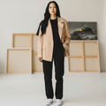 Upcycled Hand Panted East German Military Blazer/ Peach Storm Ritter Cool People (NYC)