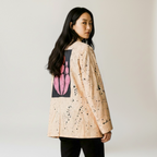 Upcycled Hand Panted East German Military Blazer/ Peach Storm Ritter Cool People (NYC)