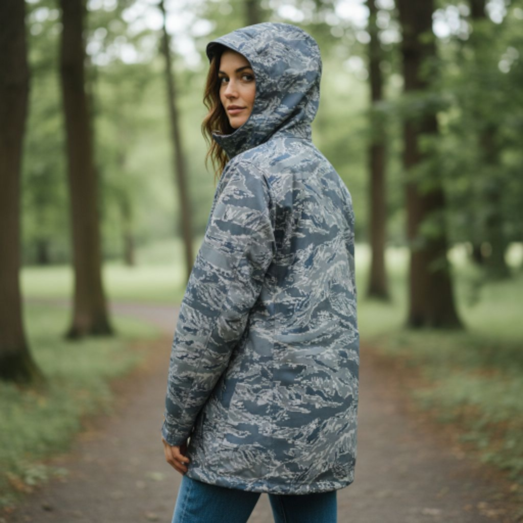 Dakota Outerwear Co. N-3B Parka ABU and Woodland Camouflage with Faux Fur Lined Hood