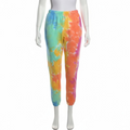 Fleece Sweatpants Joggers Aerial Pink, Orange, Yellow, Blue, and GreenTie-Dye 885 973VR