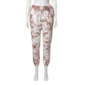 Fleece Sweatpants Joggers Crystal Copper Red and Brown Tie-Dye