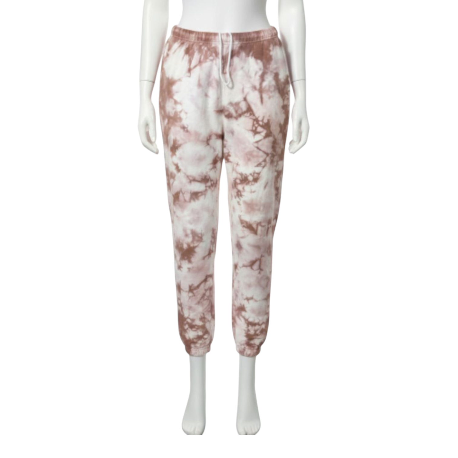 Fleece Sweatpants Joggers Crystal Copper Red and Brown Tie-Dye