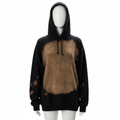 Fleece Bleach Wash Hoodie Giza Black and Brown Tie-Dye *Limited*