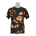 Preshrunk Cotton Bleach Wash T-Shirt Gobi Black and Tan