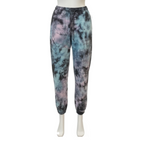 Fleece Sweatpants Joggers Pacific Black, Teal, and Pink Tie-Dye