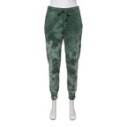 Fleece Sweatpants Joggers Hunter Green Tie-Dye