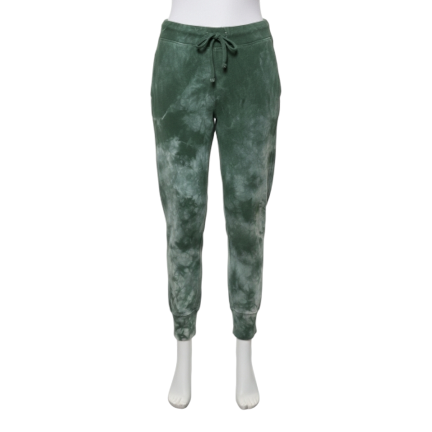 Fleece Sweatpants Joggers Hunter Green Tie-Dye