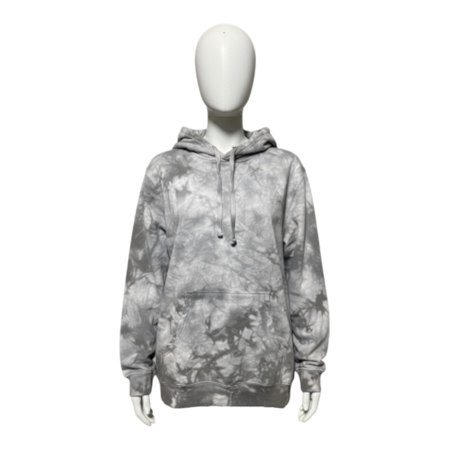 Fleece Hoodie Manhattan Grey Crystal Tie-Dye
