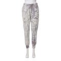 Fleece Sweatpants Joggers Lilac Purple Grey and White Tie-Dye