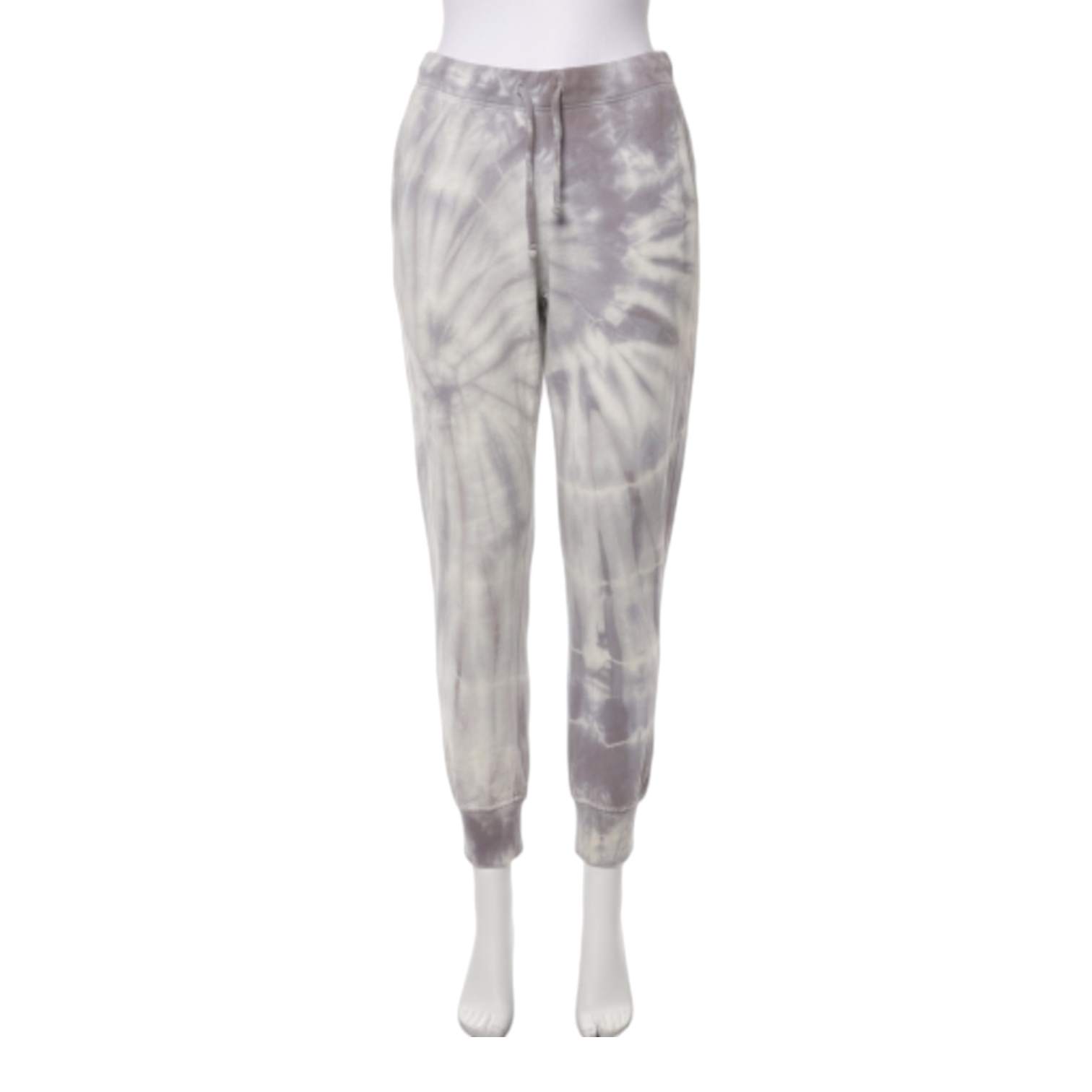 Fleece Sweatpants Joggers Lilac Purple Grey and White Tie-Dye