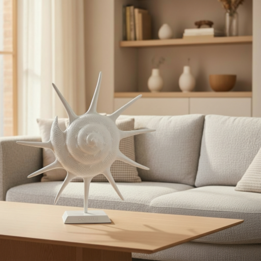 C.Wonder Ceramic Conch Shell Sculpture