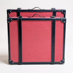 C Wonder Persimmon and Navy Canvas Decorative Retro Luggage