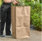Leaf Yard Waste Recycling Large Kraft Self Standing Waxed Paper Bag