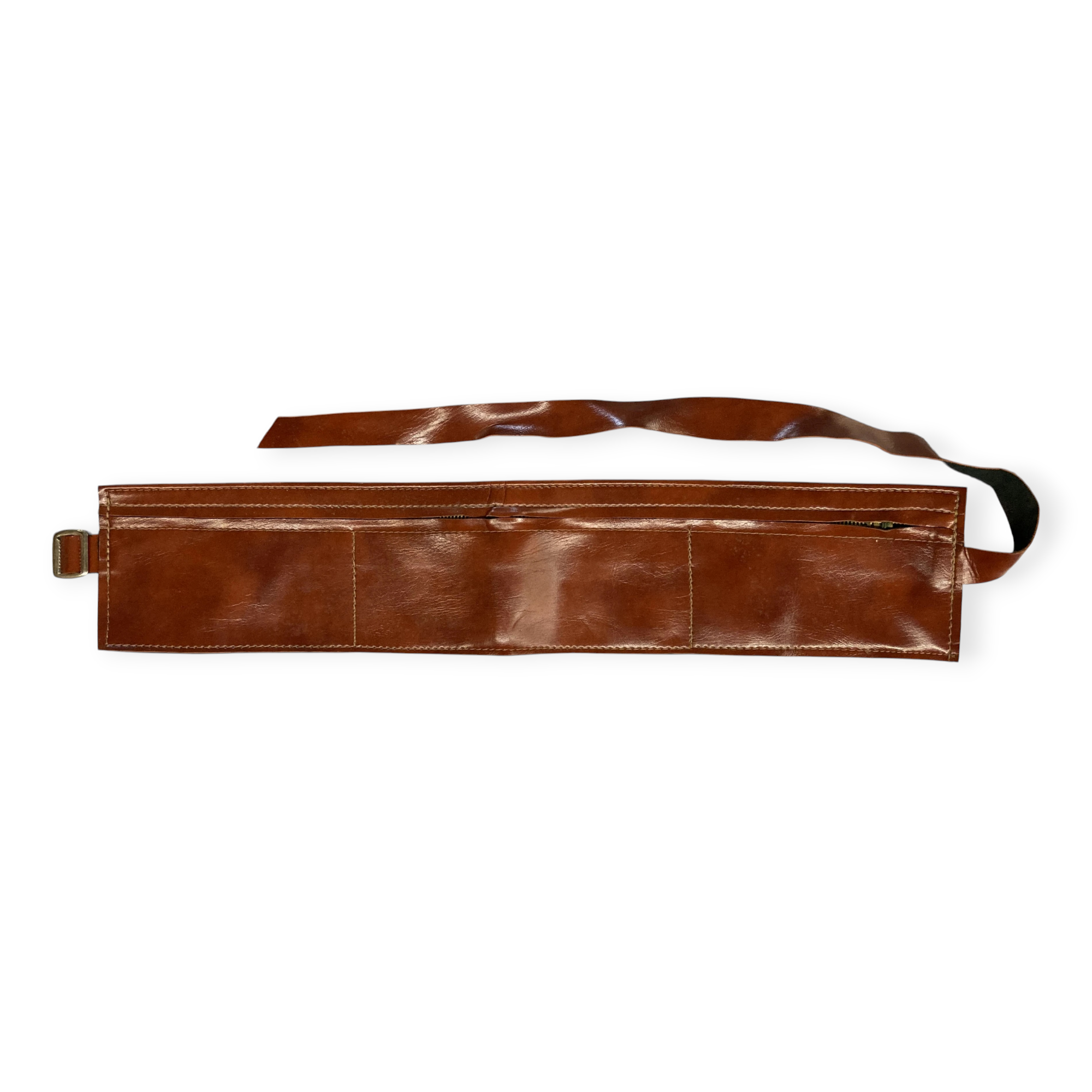 Leather Concealed Travel Belt Bag / Brown