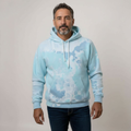 Fleece Blended Hoodie Turquoise Dream Blue Tie Dye
