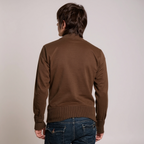Vintage US GI 5 Button Jeep Sweater / Brown *REAL DEAL*