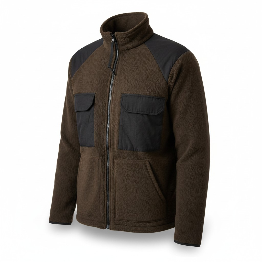 US Military 90's Cold Weather Sherpa Bear Fleece Jacket / Brown / Issued