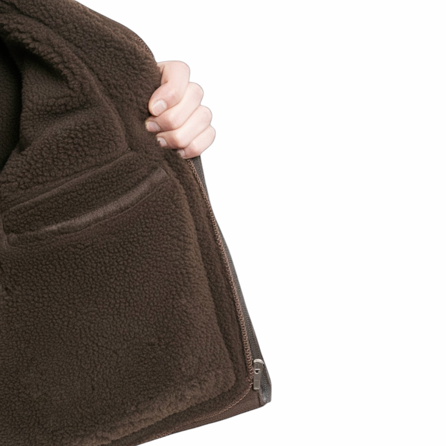 US Military 90's Cold Weather Sherpa Bear Fleece Jacket / Brown / Issued