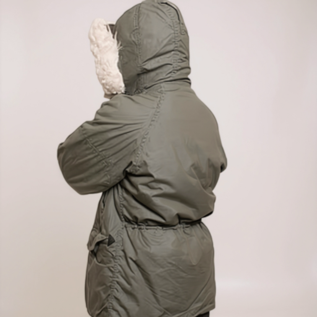 Vintage US GI Military N3B Arctic Snorkel Parka with Fur Trim Hood
