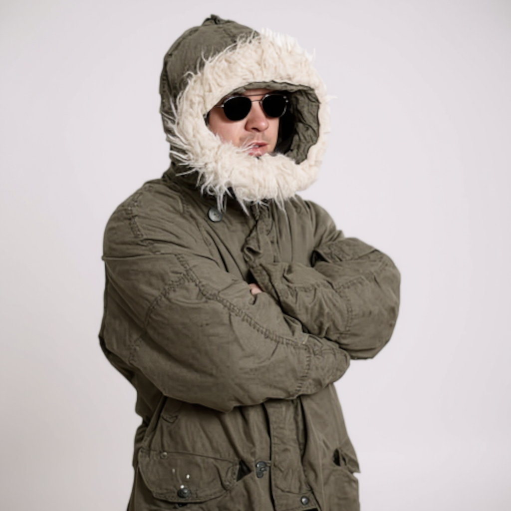 Vintage US GI Military N3B Arctic Snorkel Parka with Fur Trim Hood