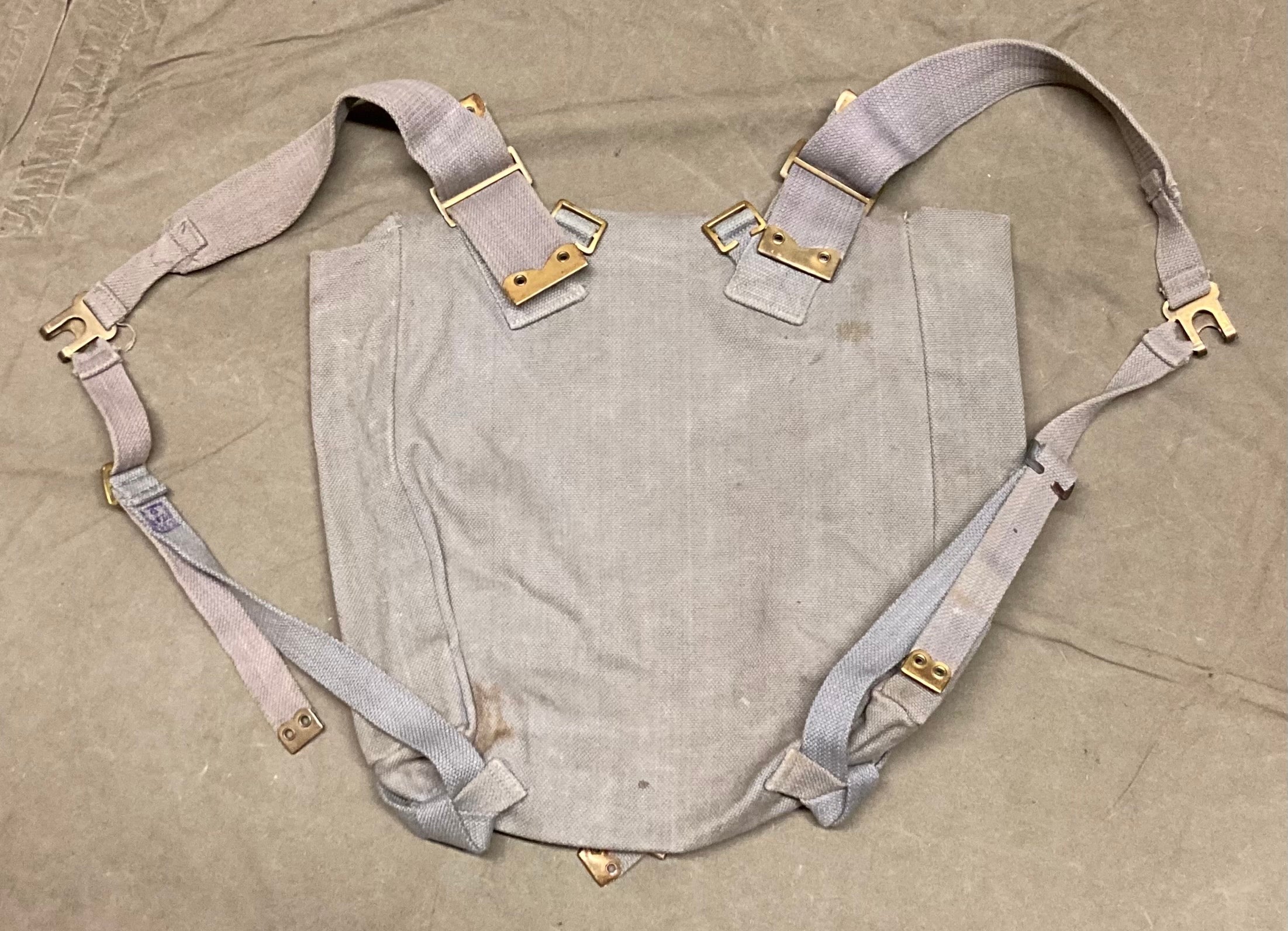 P37 Backpack with Straps Blue-Gray British RAF WWII & Postwar