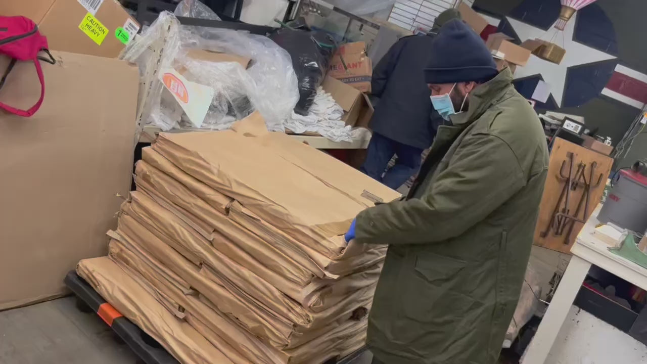 Leaf Yard Waste Recycling Large Kraft Self Standing Waxed Paper Bag