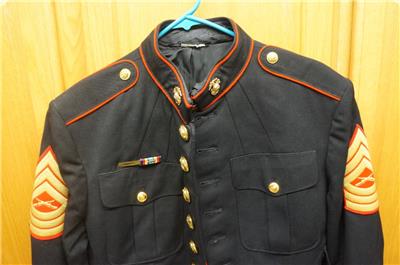 Authentic 42S USMC Dress Blue Jacket w/ Belt (Rare Size) – camoLOTS.com
