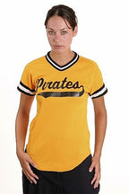W  Baseball Shirt Yellow w-Black Trim