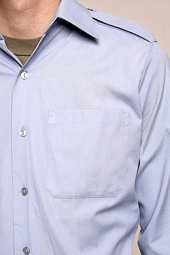 Vintage British Air Force t 1 Pocket W/ Epaulets Dress Shirt