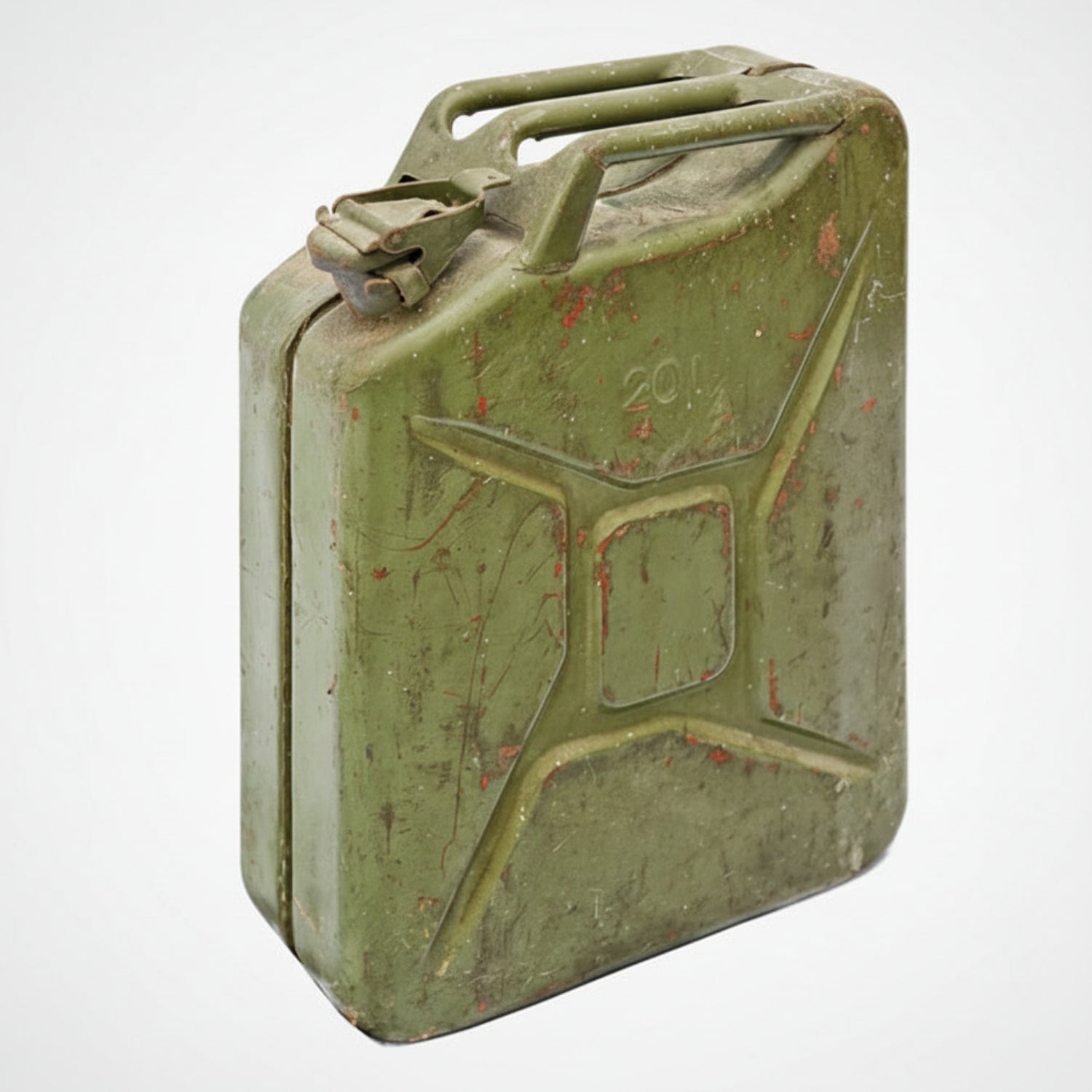 Vintage WWII European Military Jerry Can — 5 Gallon Steel Surplus