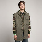 Vintage German Bundeswehr Moleskin Vest / Olive Green Grey / Unisex