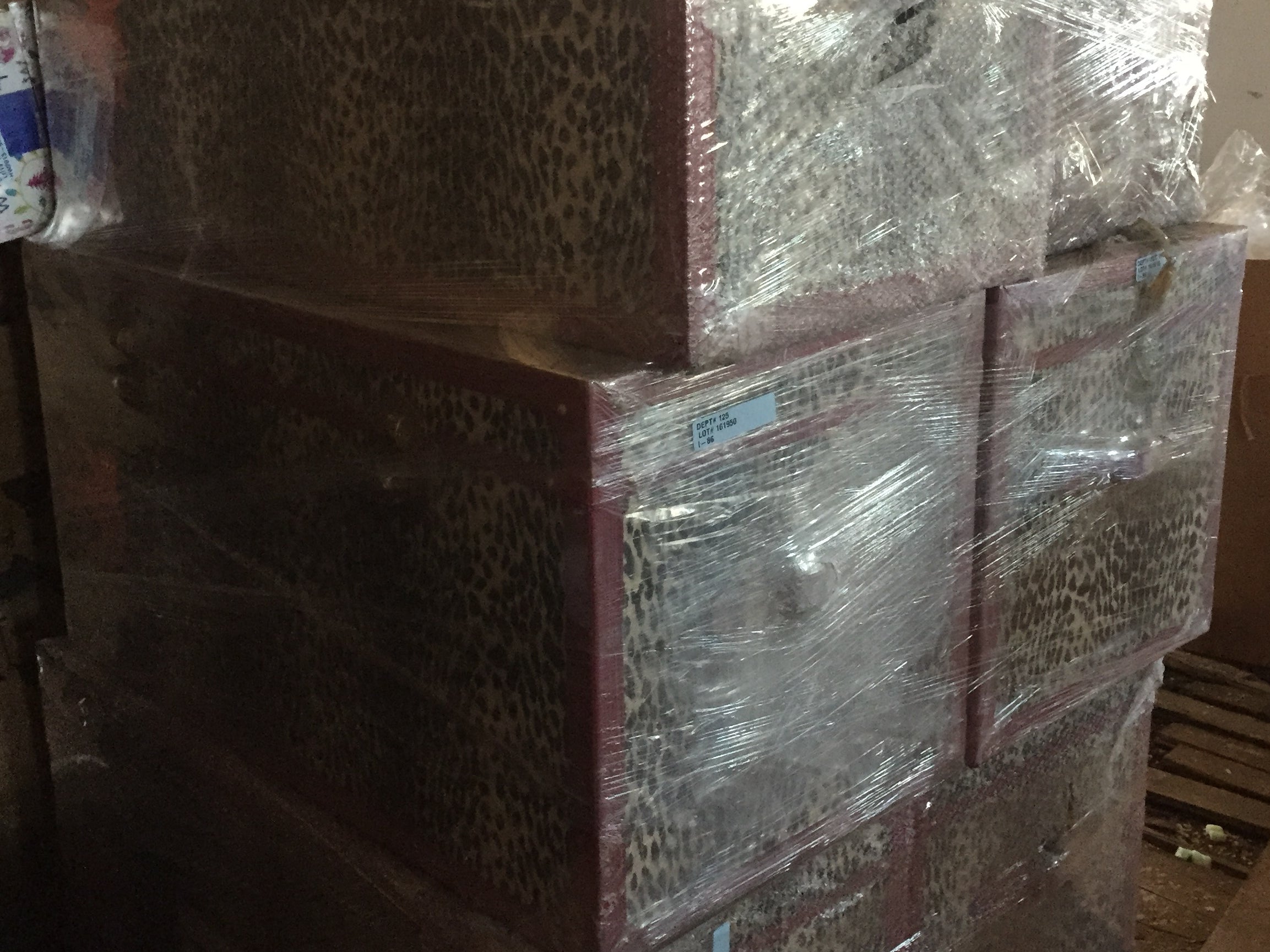 C. Wonder Cheetah Print Decorative Trunk