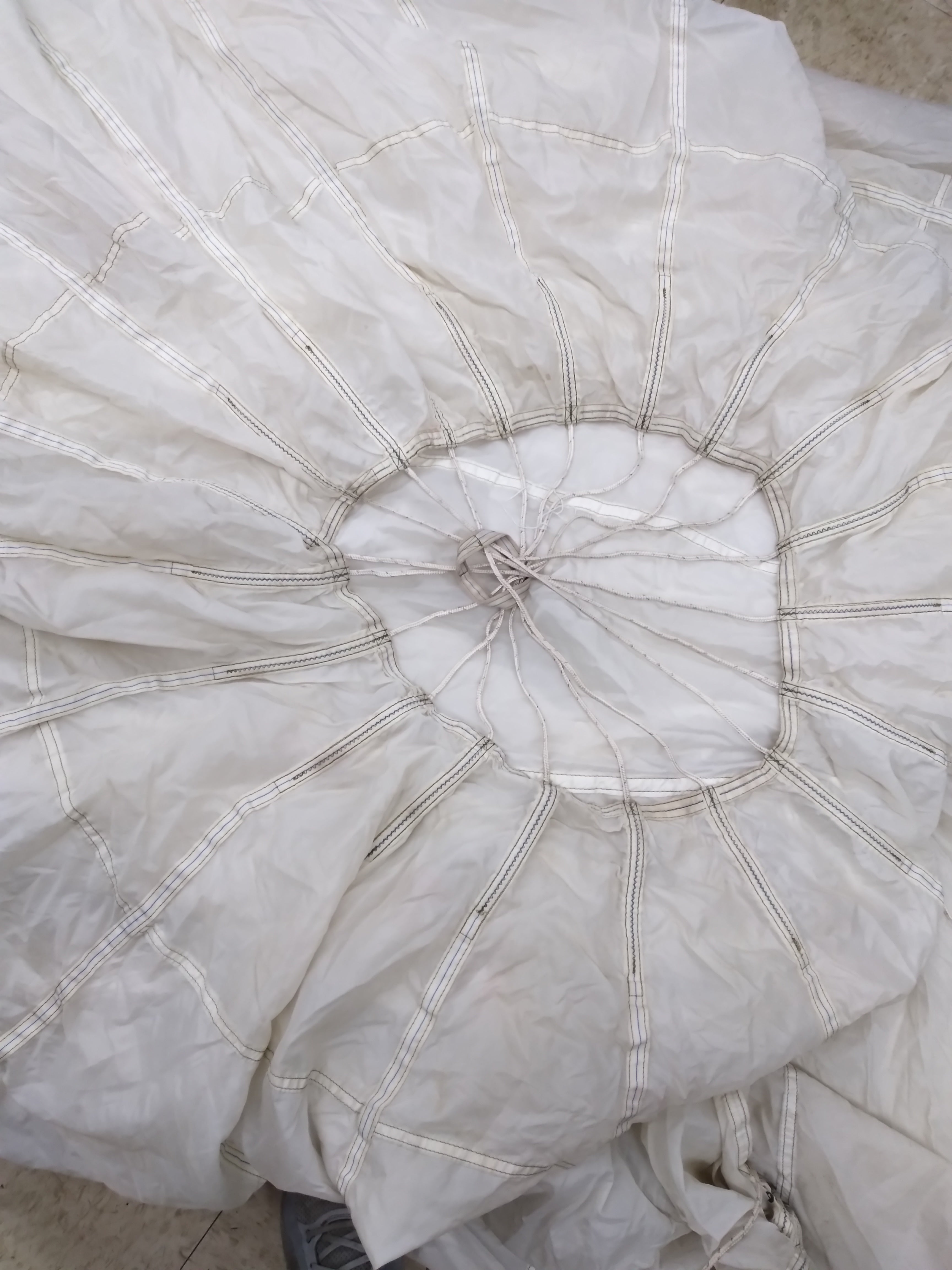 Vintage Military White Parachute Canopy *Rare*