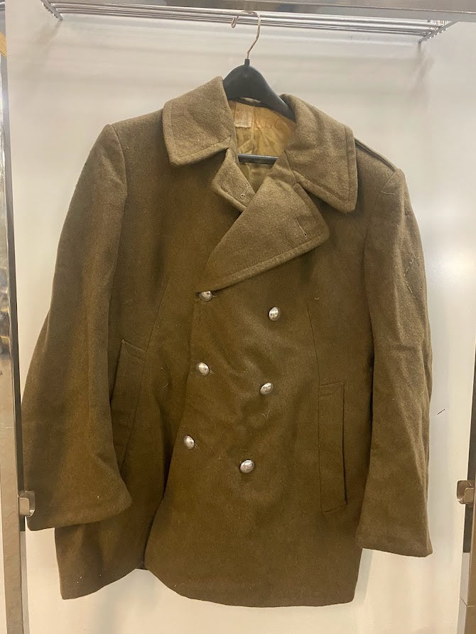 Vintage Italian Armed Forces Wool Greatcoat Overcoat