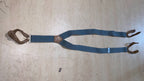 Vintage Military Button Suspenders in Blue