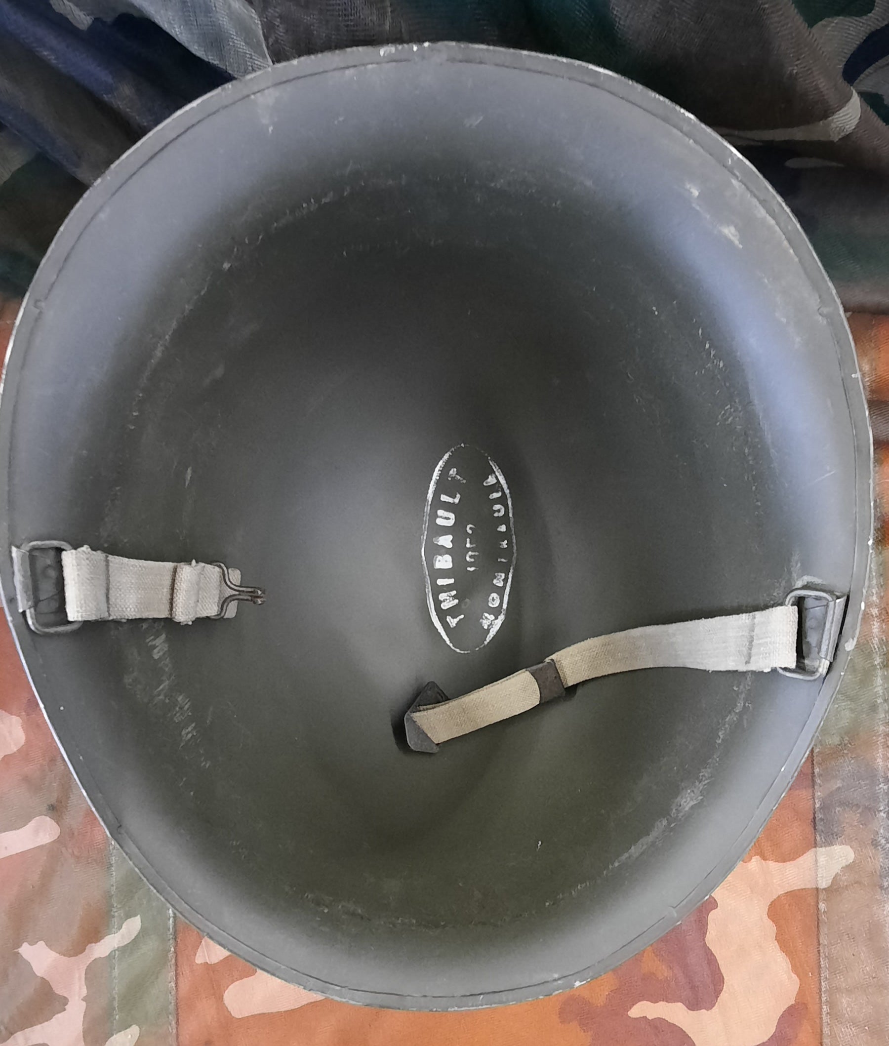 Original French M51 Steel Pot Helmet w/ Liner