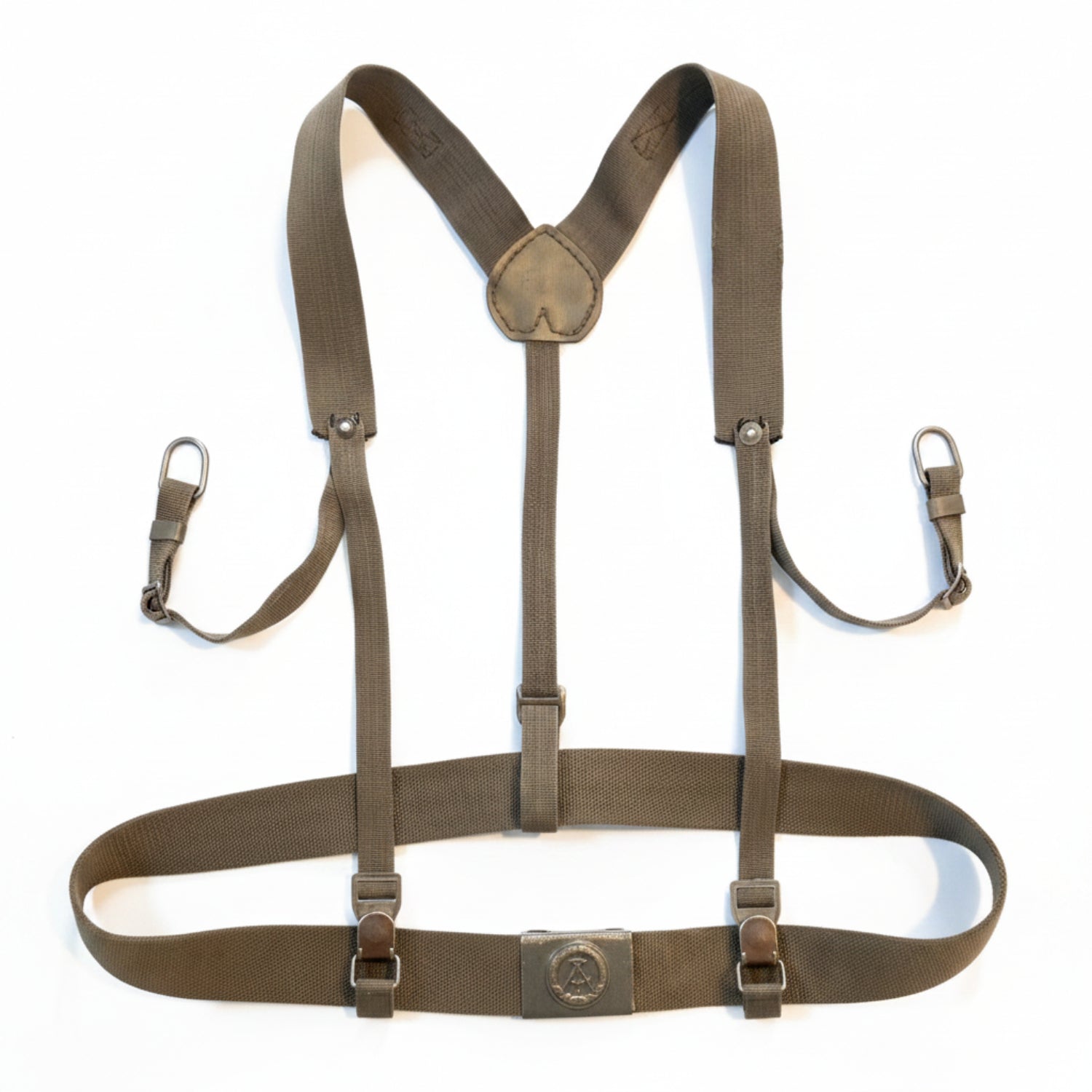 Vintage East German Army Y-Strap Field Suspenders | Military